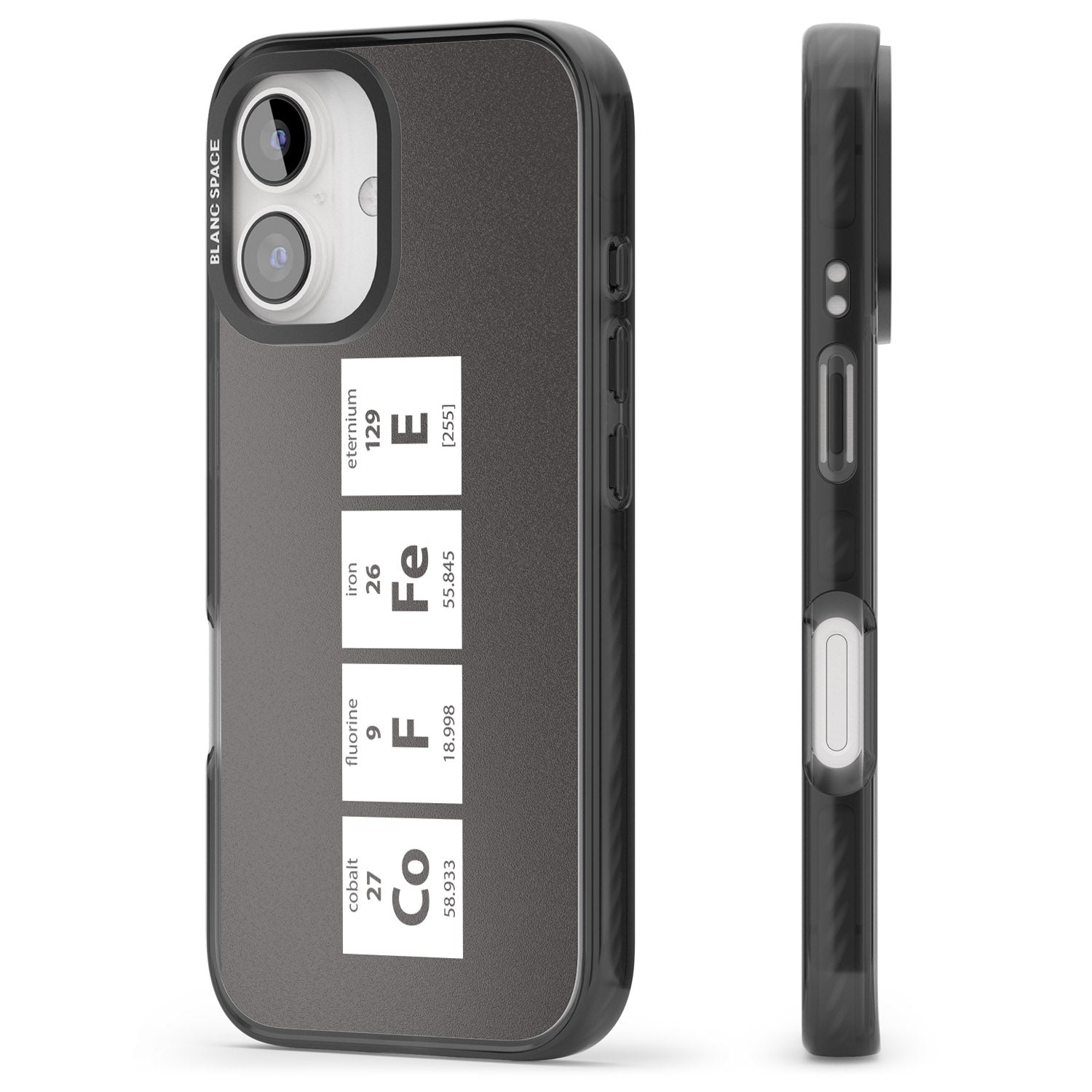 iPhone 16 Pro Max Coffee Element (Grey) Black Impact Phone Case