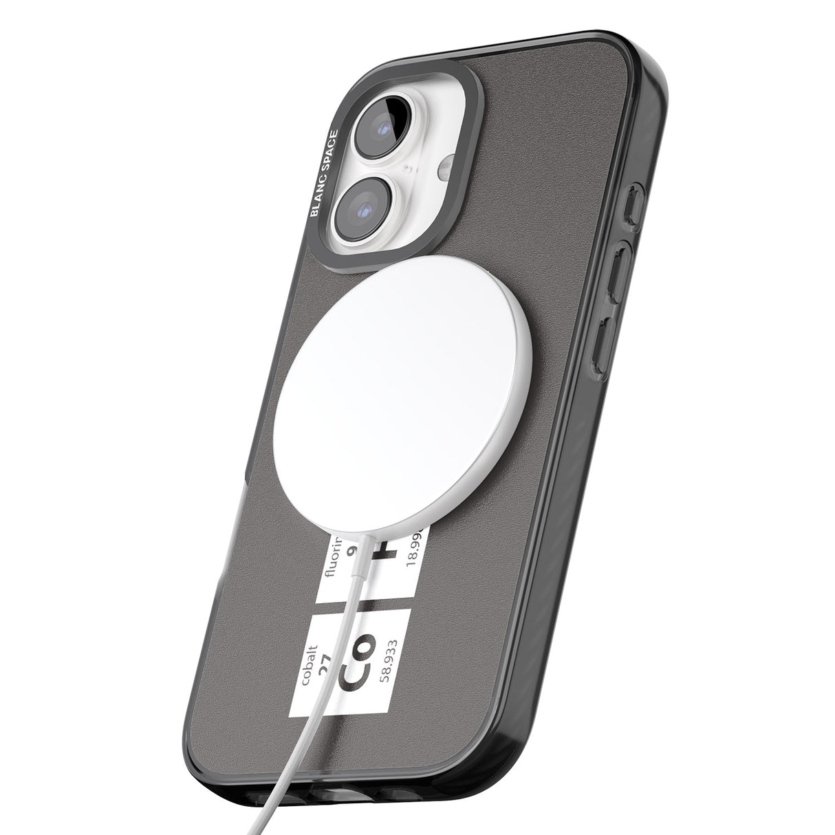 iPhone 16 Pro Max Coffee Element (Grey) Black Impact Phone Case