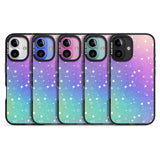 iPhone 16 Pro Max White Stars on Pastels Black Impact Phone Case