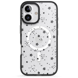 iPhone 16 Pro Max Star Outlines Black Impact Phone Case