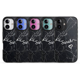 iPhone 16 Pro Max Black Marble Black Impact Phone Case