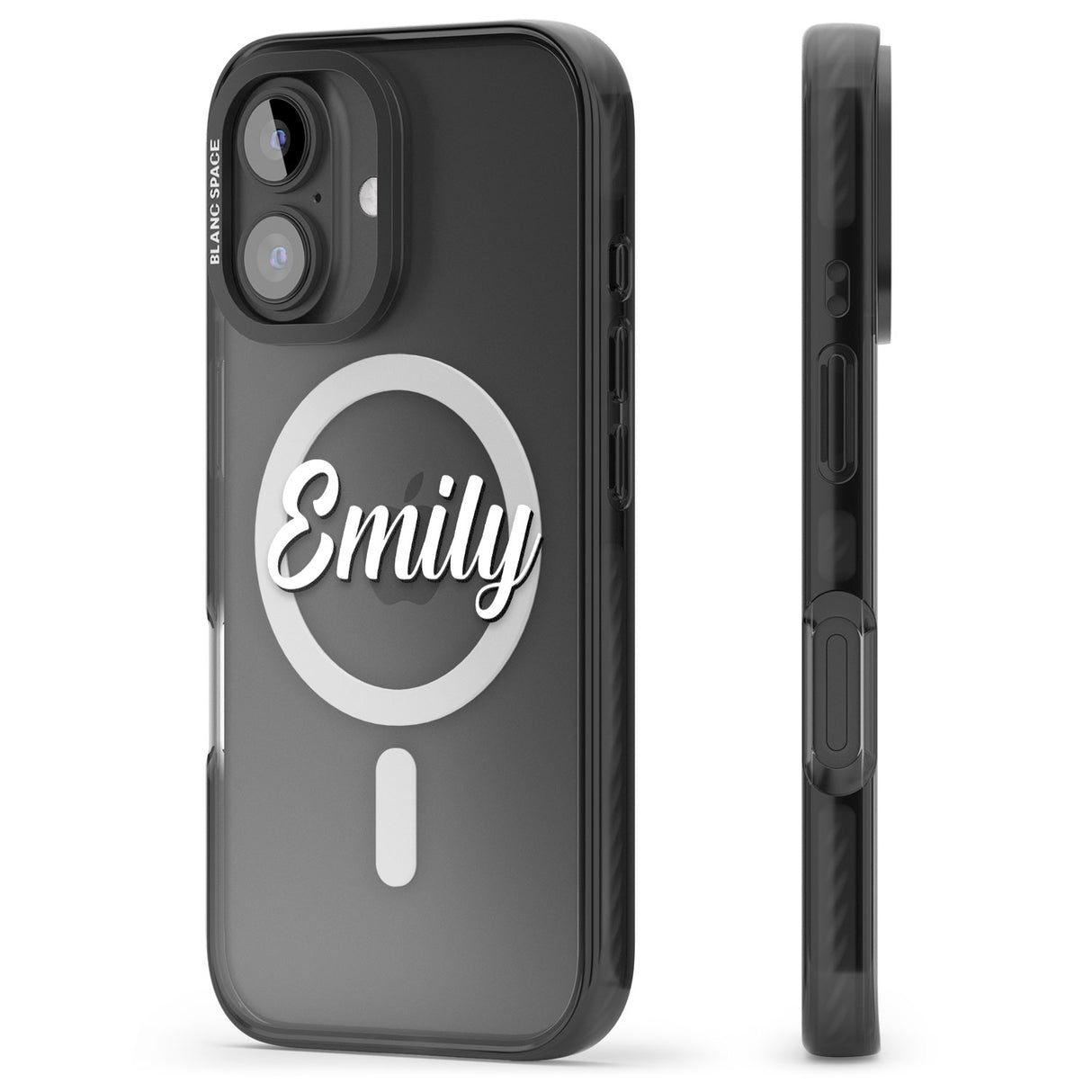 iPhone 16 Pro Max Personalised Clear Text 1B Black Impact Phone Case