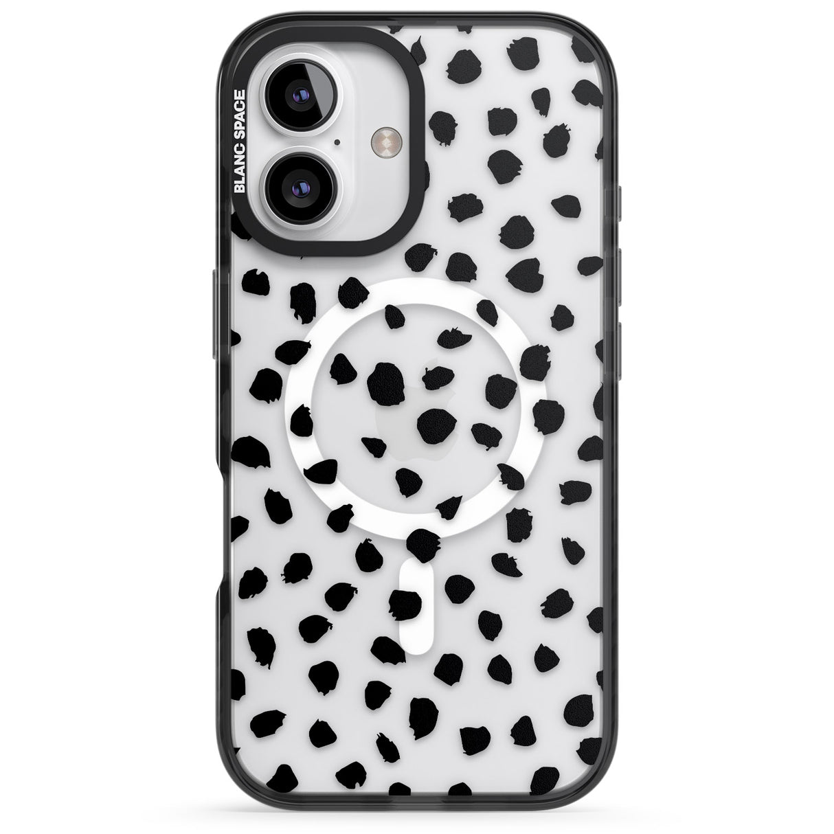 Black on Transparent Dalmatian Polka Dot Spots