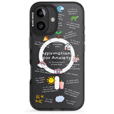 iPhone 16 Pro Max Anxiety White Text Black Impact Phone Case