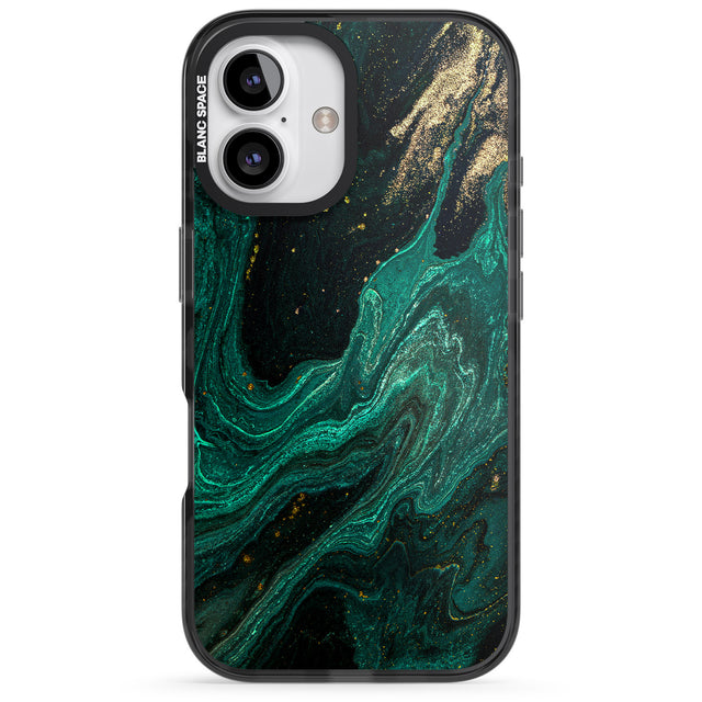 iPhone 16 Pro Max Emerald Lagoon Black Impact Phone Case