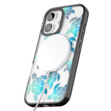 iPhone 16 Pro Max Aqua Space Turtles Black Impact Phone Case