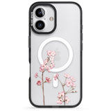 iPhone 16 Pro Max Blossom Flower Black Impact Phone Case