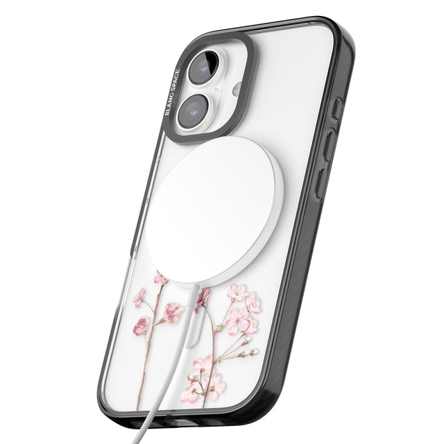 iPhone 16 Pro Max Blossom Flower Black Impact Phone Case