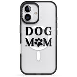 iPhone 16 Pro Max Dog Mom Paw Print Black Impact Phone Case