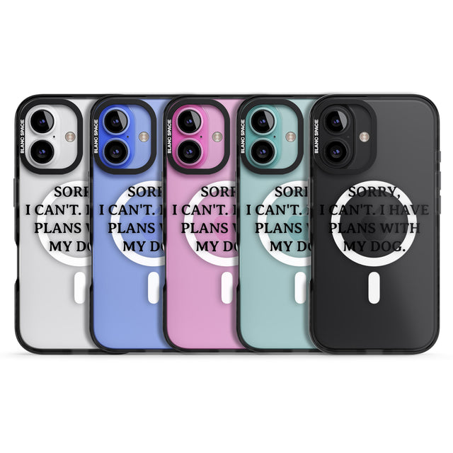 iPhone 16 Pro Max I Have Plans With My Dog Black Impact Phone Case