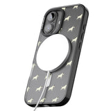 iPhone 16 Pro Max Bull Terrier Dog Pattern Clear Black Impact Phone Case