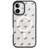 iPhone 16 Pro Max Cavalier King Charles Spaniel Pattern Clear Black Impact Phone Case