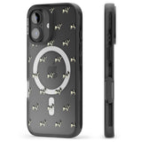 iPhone 16 Pro Max French Bulldog Dog Pattern Clear Black Impact Phone Case