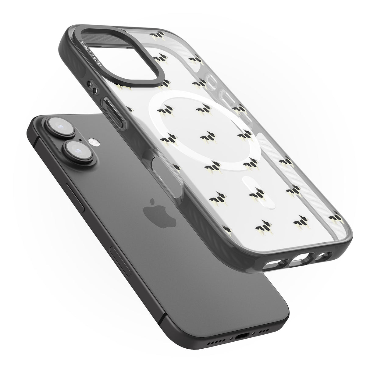 iPhone 16 Pro Max French Bulldog Dog Pattern Clear Black Impact Phone Case