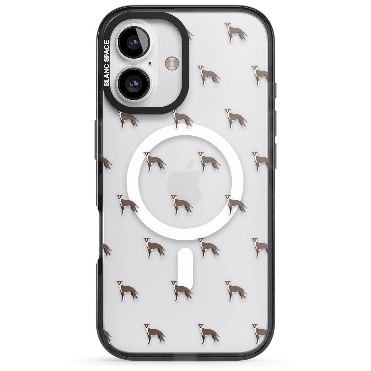 Whippet/Italian Greyhound Dog Pattern Clear