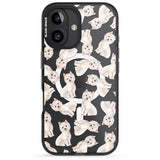 iPhone 16 Pro Max Westie Watercolour Dog Pattern Black Impact Phone Case