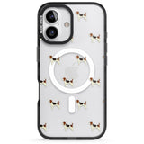 iPhone 16 Pro Max Beagle Dog Pattern Clear Black Impact Phone Case