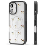 iPhone 16 Pro Max Beagle Dog Pattern Clear Black Impact Phone Case