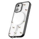 iPhone 16 Pro Max Beagle Dog Pattern Clear Black Impact Phone Case