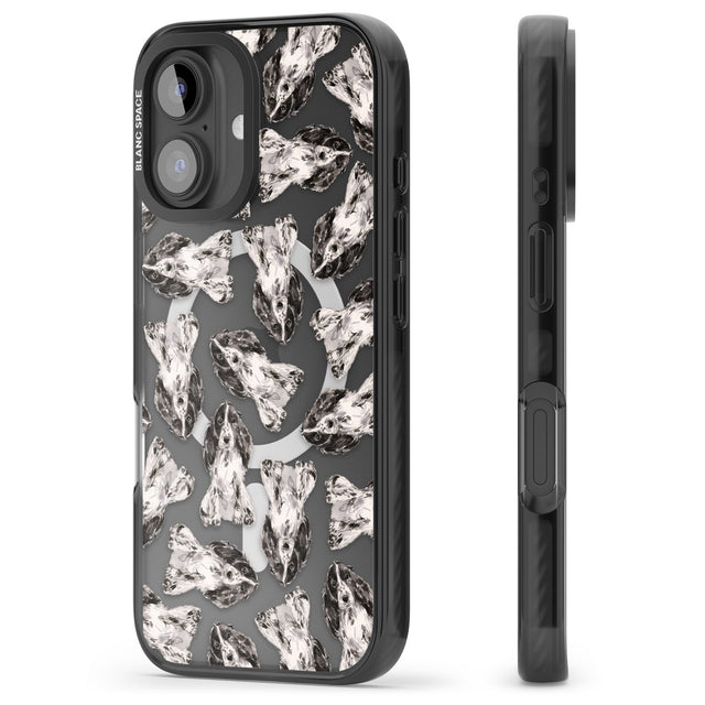 iPhone 16 Pro Max Cocker Spaniel (Black) Watercolour Dog Pattern Black Impact Phone Case