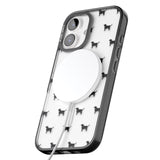 iPhone 16 Pro Max Black Labrador Dog Pattern Clear Black Impact Phone Case