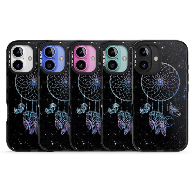 iPhone 16 Pro Max Dreamcatcher Space Stars Galaxy Print Black Impact Phone Case