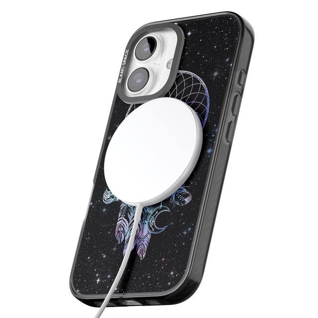 iPhone 16 Pro Max Dreamcatcher Space Stars Galaxy Print Black Impact Phone Case