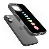 iPhone 16 Pro Max Pastel Moon Phases Black Impact Phone Case