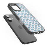 iPhone 16 Pro Max Eyes & Crosses (Clear) Psychedelic Eyes Pattern Black Impact Phone Case