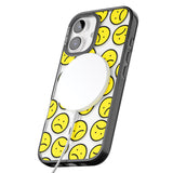 iPhone 16 Pro Max Sad Face Clear Pattern Black Impact Phone Case