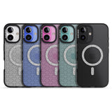 iPhone 16 Pro Max Abstract Lines: Scalloped Pattern Black Impact Phone Case