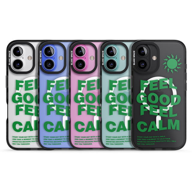 iPhone 16 Pro Max Feel Good Feel Calm (Green) Black Impact Phone Case