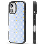 iPhone 16 Pro Max Pale Blue Daisies Black Impact Phone Case