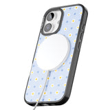 iPhone 16 Pro Max Pale Blue Daisies Black Impact Phone Case