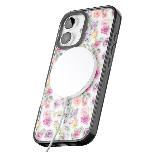 iPhone 16 Pro Max Sunday Flowers Black Impact Phone Case