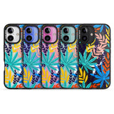 iPhone 16 Pro Max Tropical Palm Leaves Black Impact Phone Case