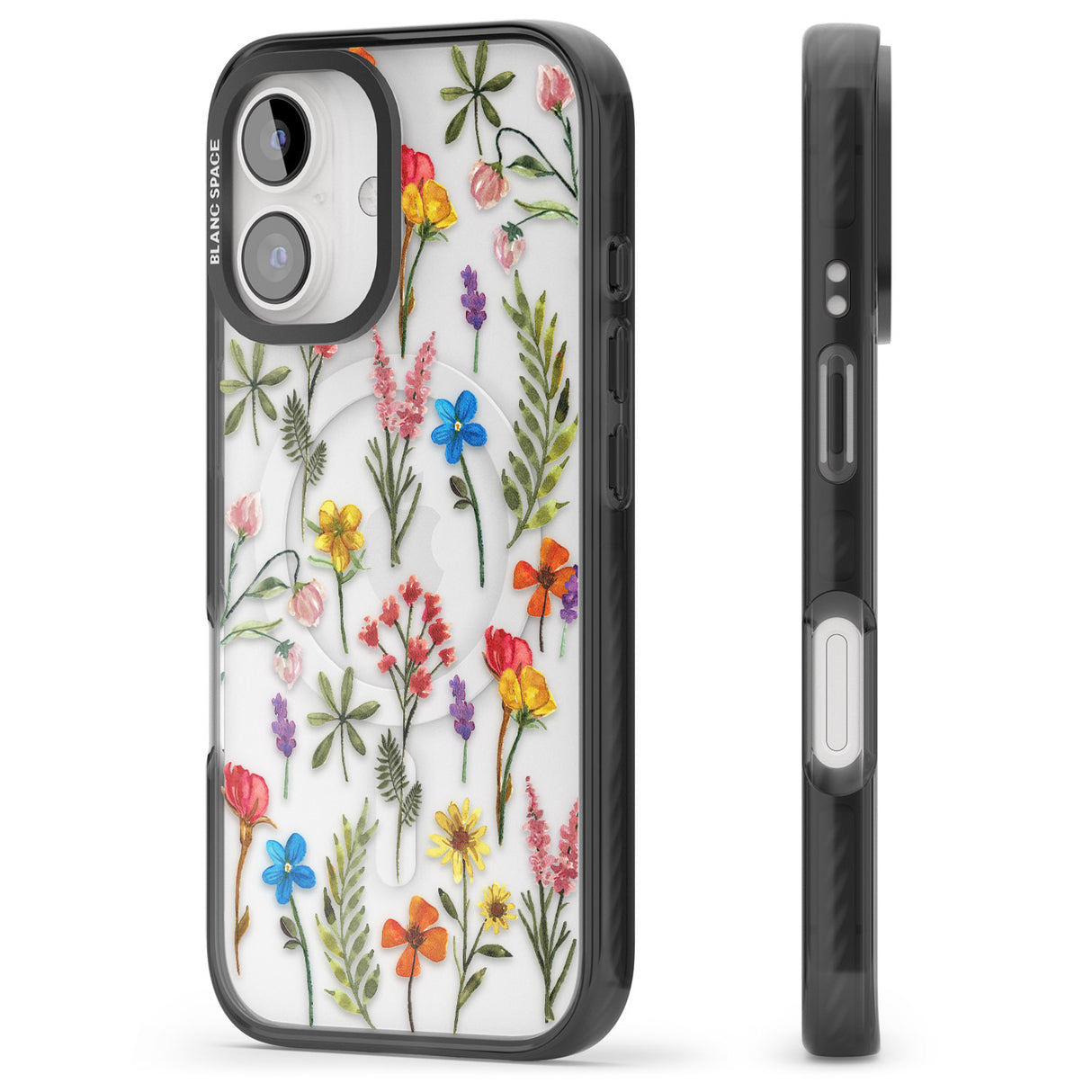 iPhone 16 Pro Max Spring Botanicals Black Impact Phone Case