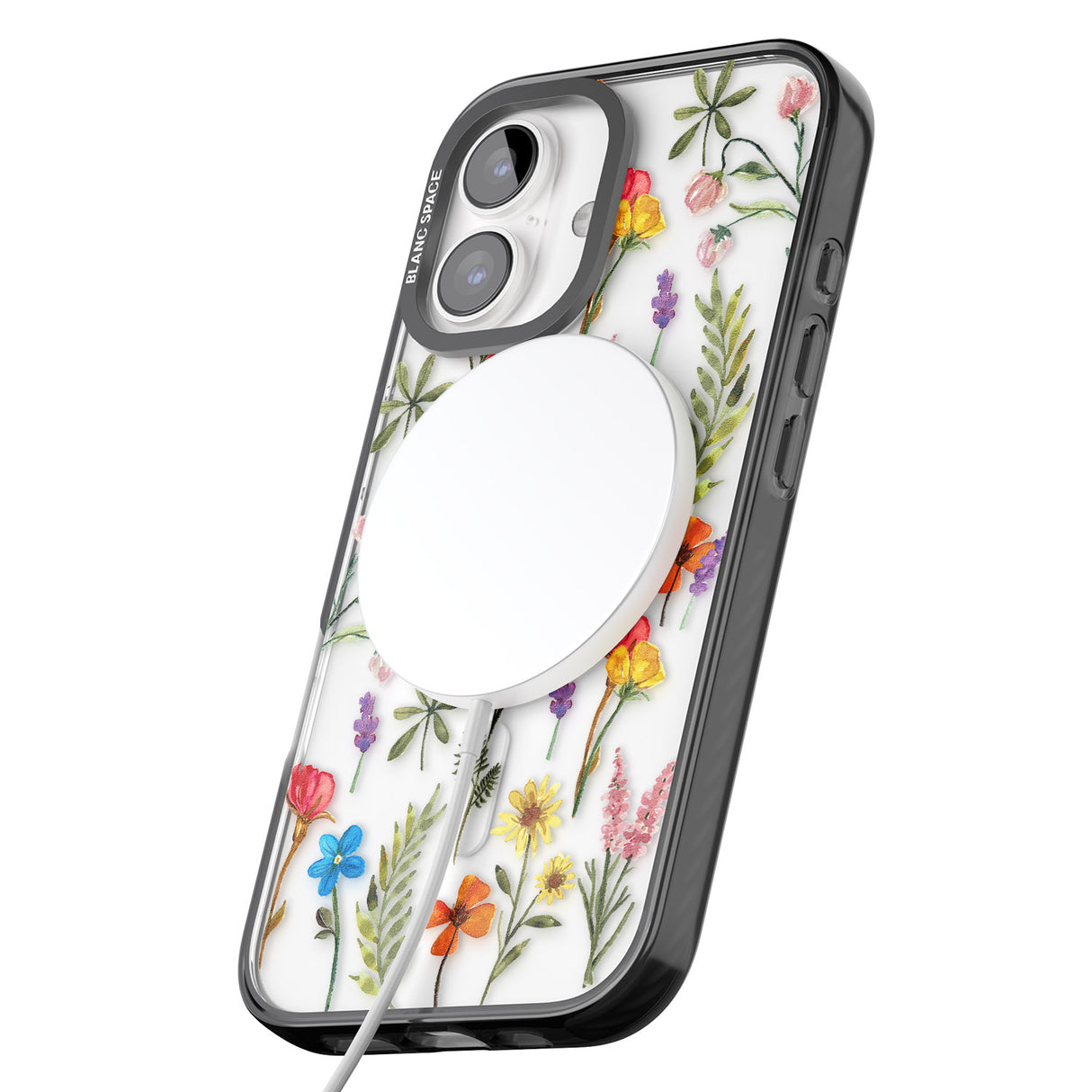 iPhone 16 Pro Max Spring Botanicals Black Impact Phone Case