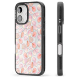 iPhone 16 Pro Max Pink Petals Transparent Design Black Impact Phone Case