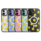 iPhone 16 Pro Max Daffodils Transparent Pattern Black Impact Phone Case