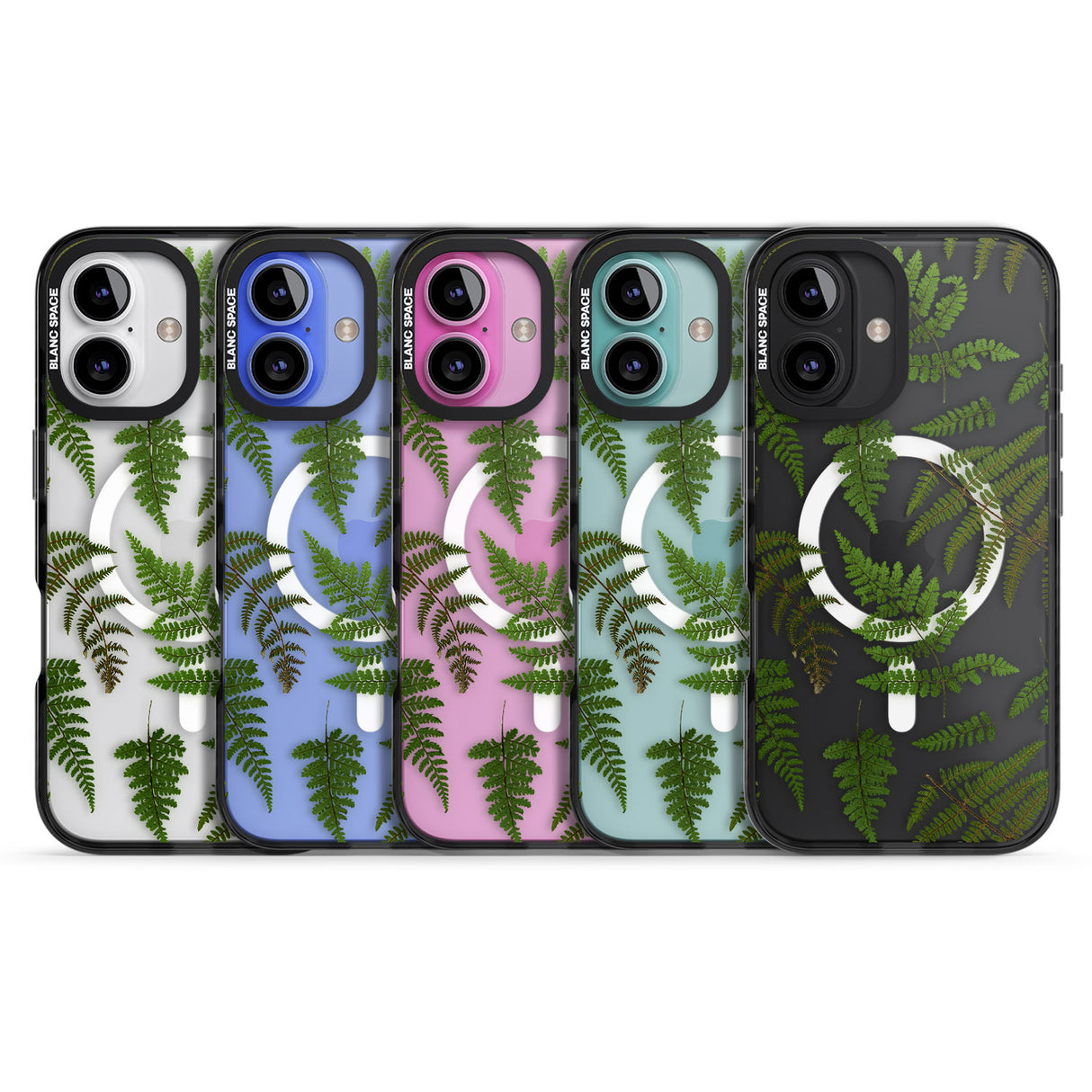 iPhone 16 Pro Max Leafy Ferns Black Impact Phone Case