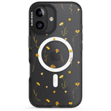 iPhone 16 Pro Max Mixed Yellow Flowers - Dried Flower-Inspired Black Impact Phone Case