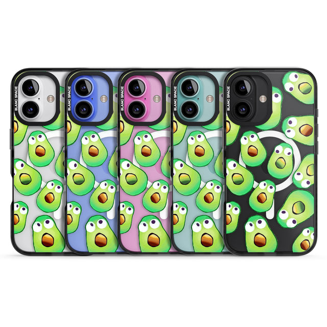 iPhone 16 Pro Max Shocked Avocados Black Impact Phone Case