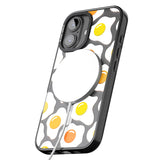 iPhone 16 Pro Max Fried Egg Pattern Black Impact Phone Case