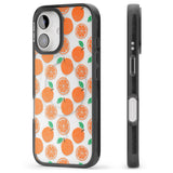 iPhone 16 Pro Max Orange Pattern Black Impact Phone Case