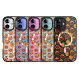 iPhone 16 Pro Max Blood Orange Fruit Pattern Transparent Black Impact Phone Case