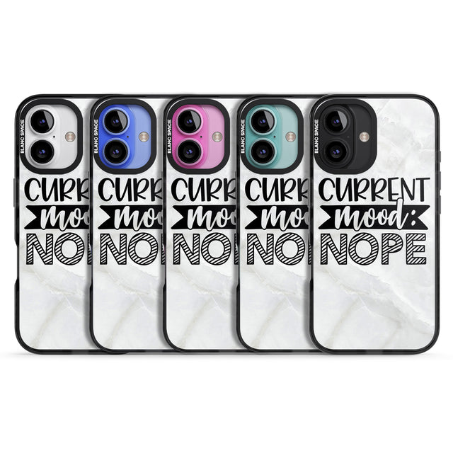 iPhone 16 Pro Max Current Mood NOPE Black Impact Phone Case