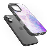 iPhone 16 Pro Max Purple & Blue Galaxy Pattern Design Black Impact Phone Case