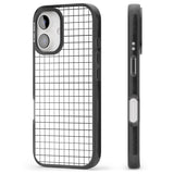 iPhone 16 Pro Max Simplistic Small Grid Designs White Black Impact Phone Case