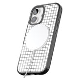 iPhone 16 Pro Max Simplistic Small Grid Designs White Black Impact Phone Case